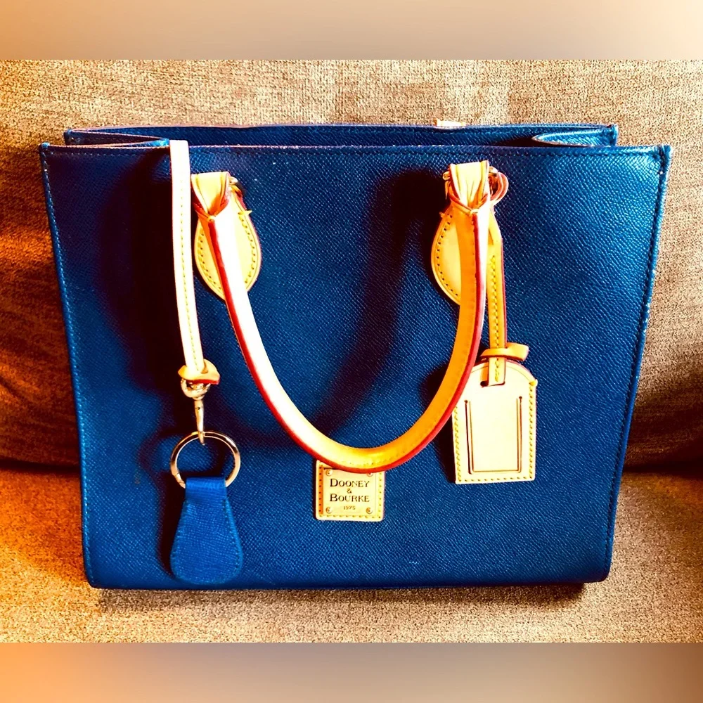 Dooney & Bourke Saffiano Janine Crossbody Satchel WITH Key holder & Wristlet! - Picture 1 of 10